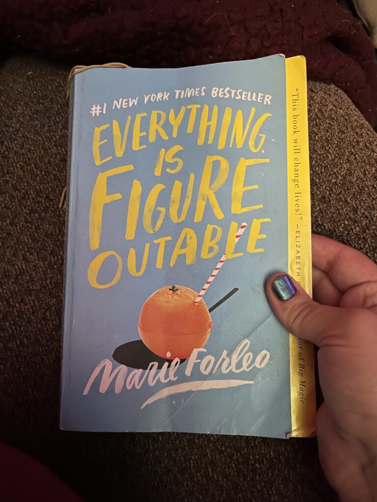 self-care act reading everything is figureoutabale by Marie Forleo